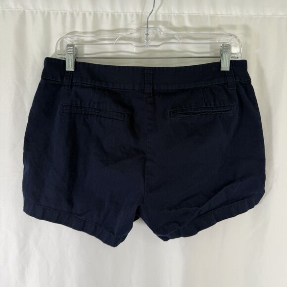 J. Crew Chino Shorts Women's 6 Navy Blue 4" Inseam 100% Cotton Mid Rise - Picture 8 of 10
